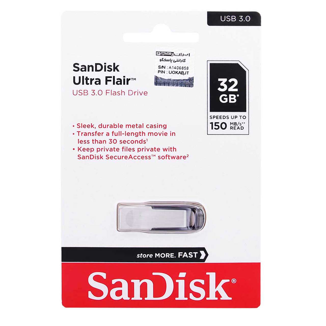 FLASH SANDISK 32GB USB3